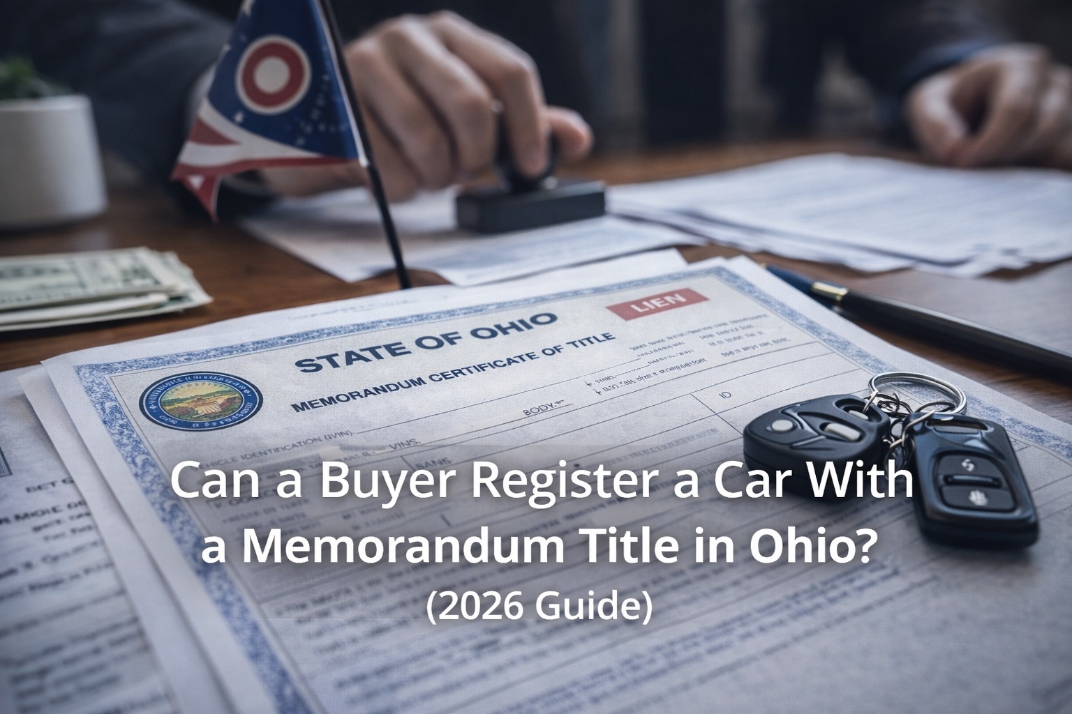 can a buyer register a car with a memorandum title in ohio